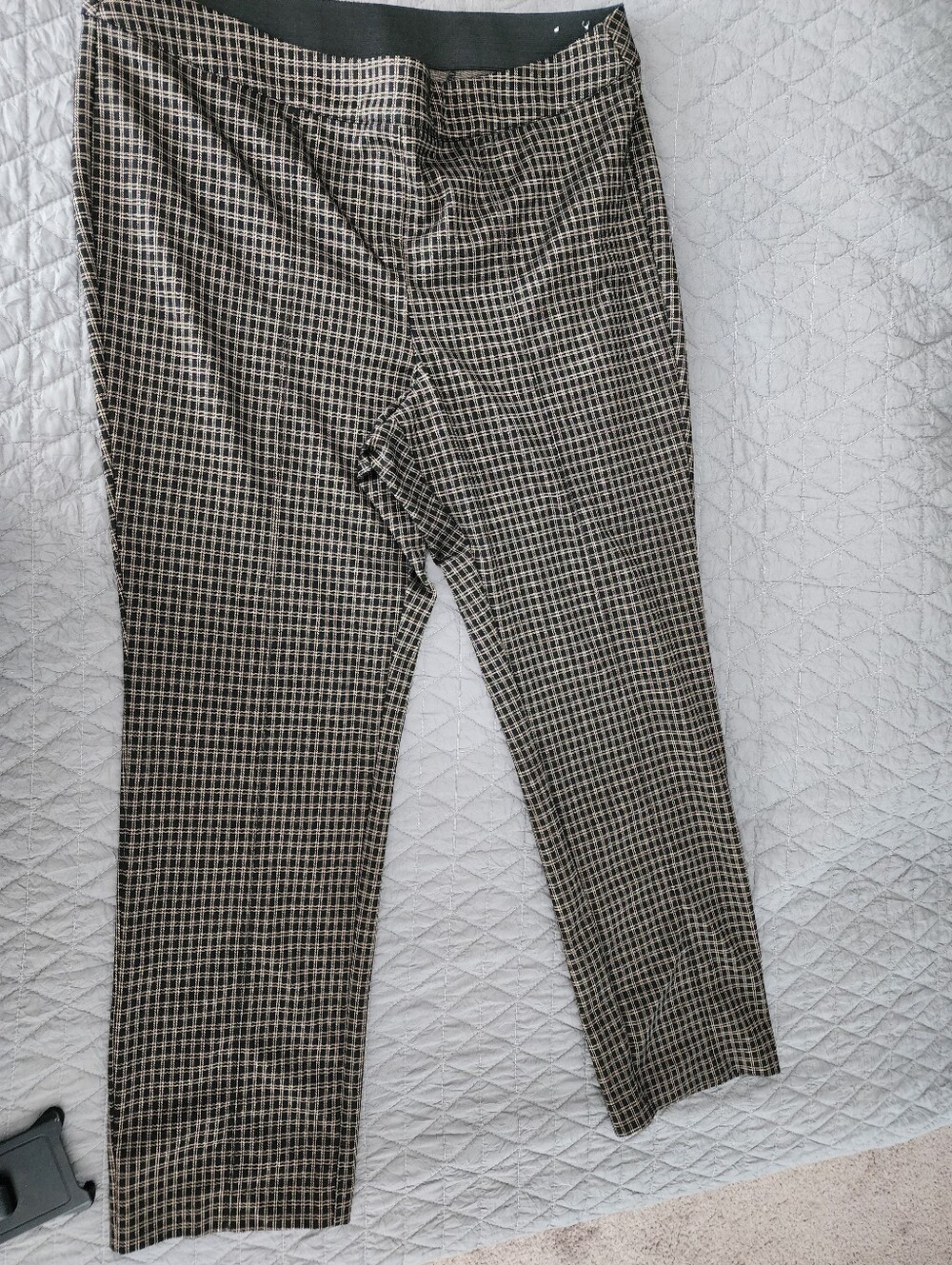 Plaid Straight Leg Pants